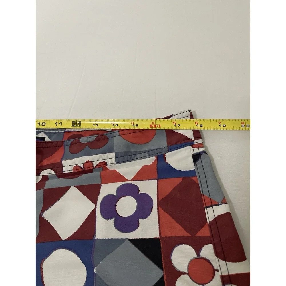 Patagonia Board Shorts Mens 34 Waist Red Floral Geometric Quick Dry